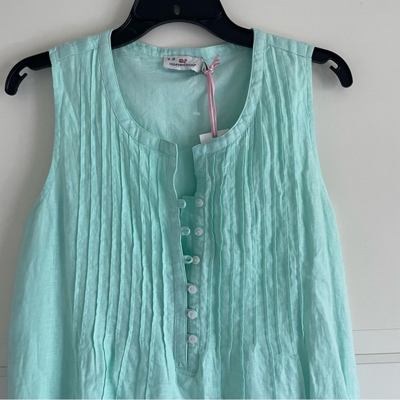 New! Vineyard Vines Linen Pintuck Shift Dress nwt 30935 - Picture 4 of 11